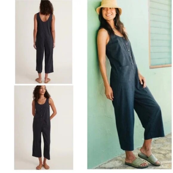 Marine Layer  Sydney Beach Jumpsuit - India Ink - Size Small - Picture 1 of 7